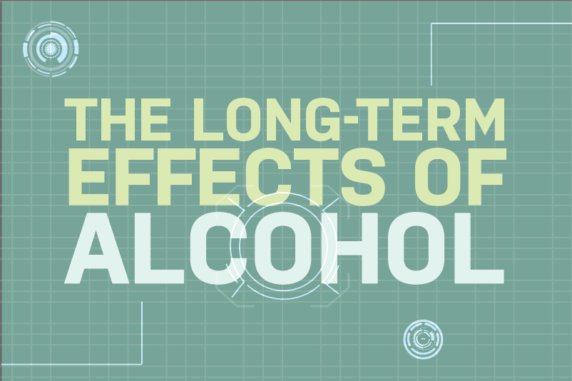 An infographic on the long term effects of alcohol
