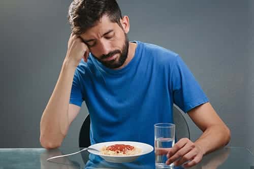 individual suffering from eating disorders in men